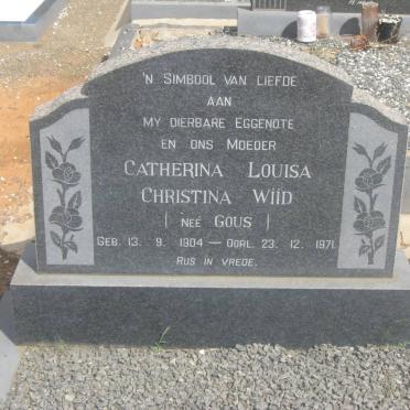 WIID David Jacobus 1906-1982 &amp; Catherina Louisa Christina GOUS 1904-1971