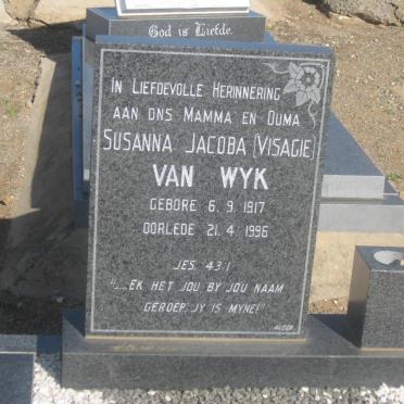 WYK Gert Mathys, van 1922-1990 &amp; Susanna Jacoba VISAGIE 1917-1996