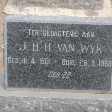 WYK J.H.H., van 1881-1968