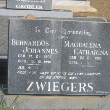 ZWIEGERS Bernardus Johannes 1907-1990 &amp; Magdalena Catharina 1918-