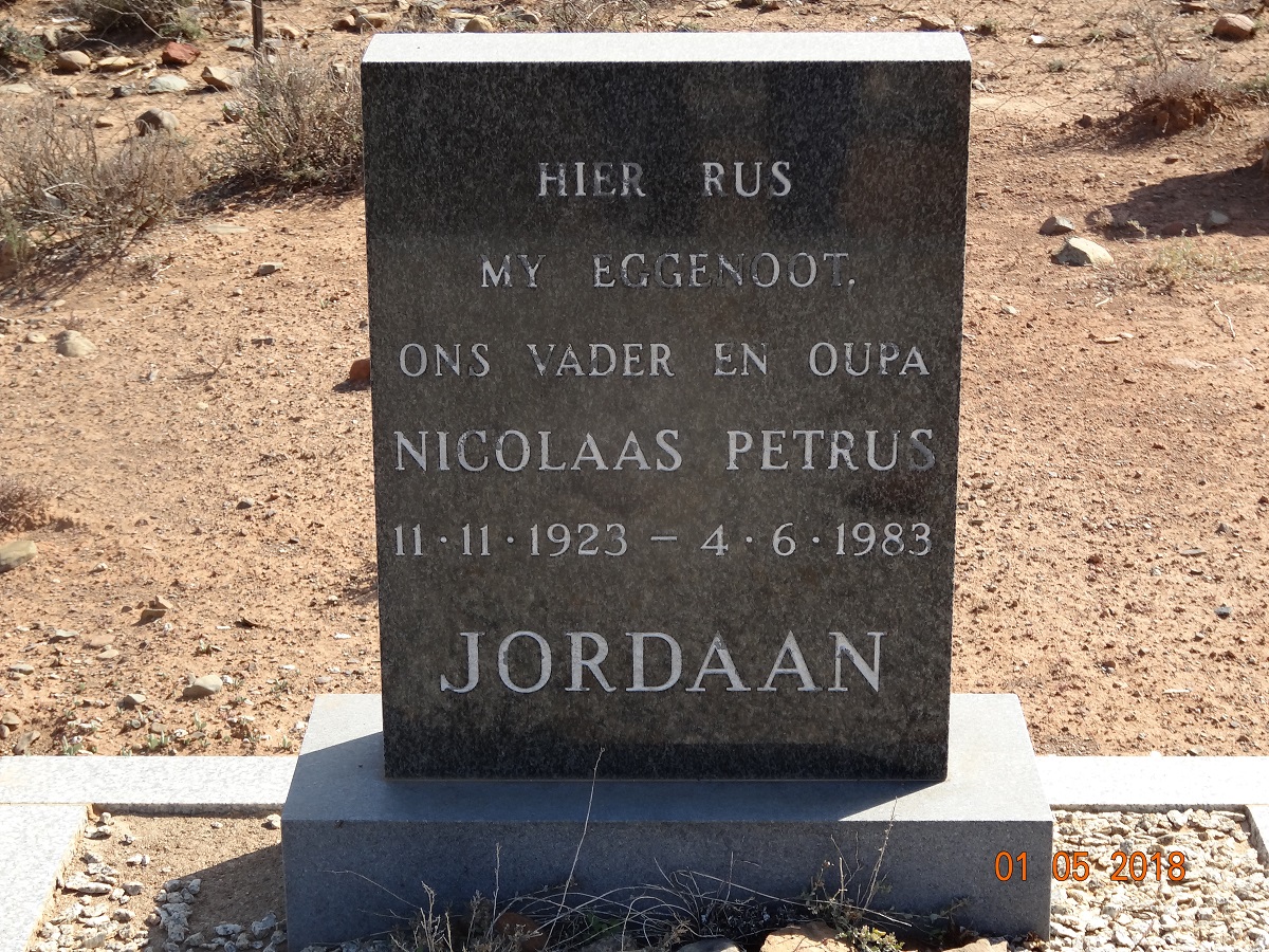 JORDAAN Nicolaas Petrus 1923-1983