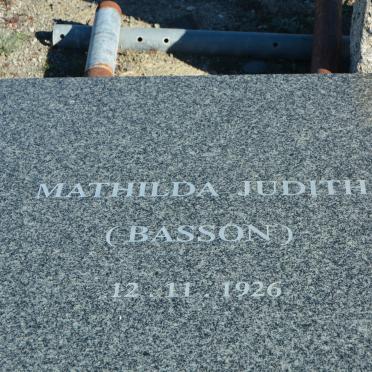 ? Mathilda Judith nee BASSON 1926-