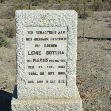 BOTHMA Lenie, DU PLESSIS nee OLIVIER 1893-1966