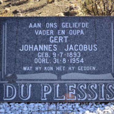 PLESSIS Gert Johannes Jacobus, du 1893-1954