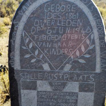 PLESSIS E.S., du nee DE WAAL 1861-1946
