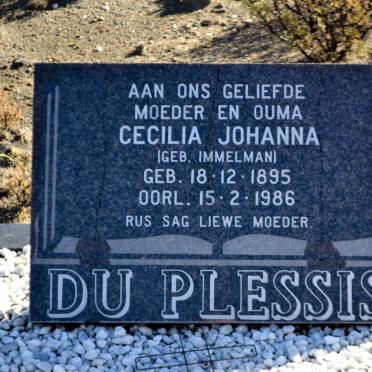 PLESSIS Cecilia Johanna, du nee IMMELMAN 1895-1986