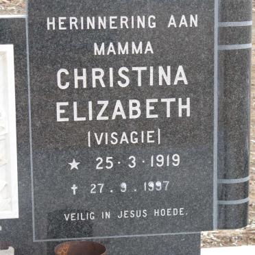 NEL Jan Abraham 1907-1981 &amp; Christina Elizabeth VISAGIE 1919-1997