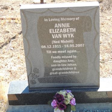 WYK Annie Elizabeth, van nee MELVILL 1911-2007