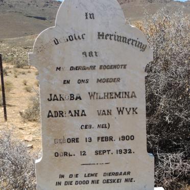 WYK Jakoba Wilhelmina Adriana, van nee NEL 1900-1932