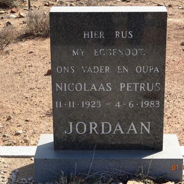 JORDAAN Nicolaas Petrus 1923-1983