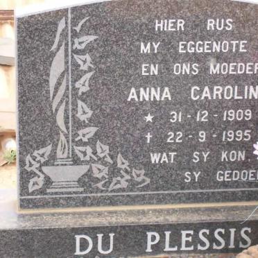 PLESSIS Anna Carolina, du 1909-1995
