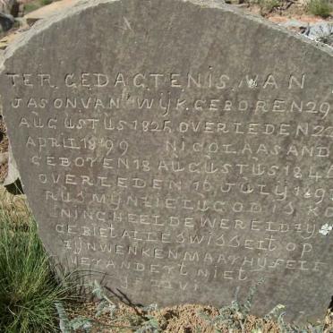 WYK Jason, van 1825-1899  :: VAN WYK Nicolaas Andro 1846-189?