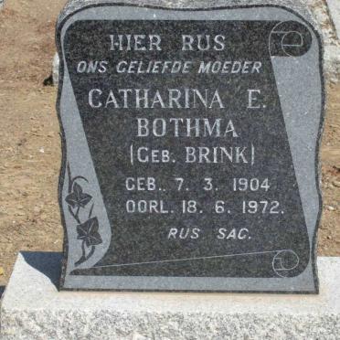 BOTHMA Catharina E. nee BRINK 1904-1972