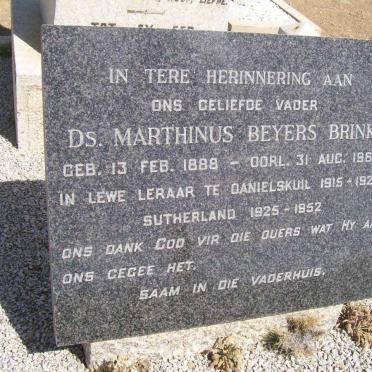 BRINK Marthinus Beyers 1888-1967