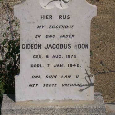 HOON Gideon Jacobus 1875-1942