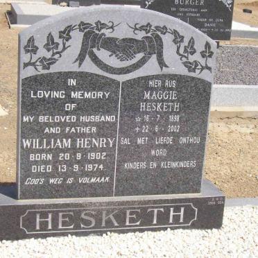 HESKETH William Henry 1902-1974 &amp; Maggie 1898-2002