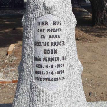HOON Neeltje Kruger nee VERMEULEN 1904-1979