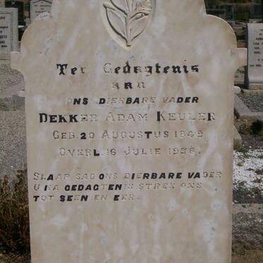 KEULER Dekker Adam 1849-1936