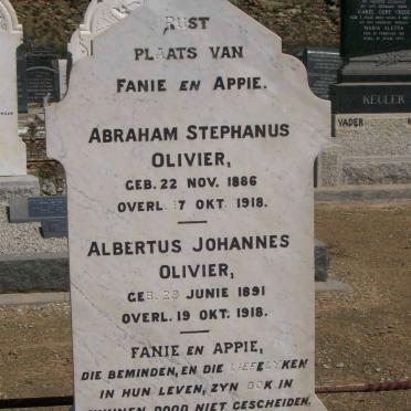 OLIVIER Abraham Stephanus 1886-1918 :: OLIVIER Albertus Johannes 1891-1918