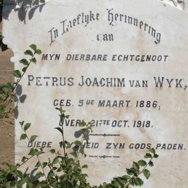 WYK Petrus Joachim, van 1886-1918