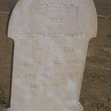 WYK Christina D.E., van nee KEULER 1842-1914