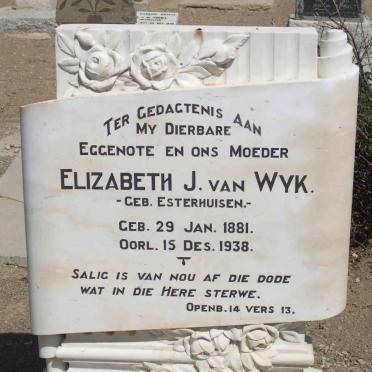 WYK Elizabeth J., van nee ESTERHUISEN 1881-1938