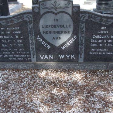 WYK Hendrik W.J., van 1898-1967 &amp; Carolina M. 1904-1987