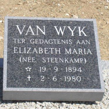 WYK Elizabeth Maria, van nee STEENKAMP 1894-1980