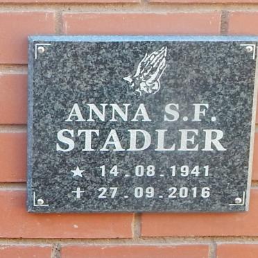 STADLER Anna S.F. 1941-2016