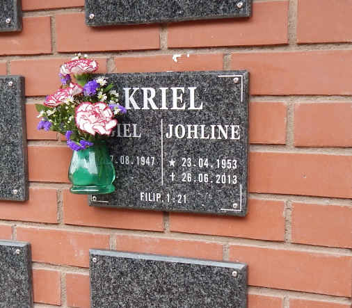 KRIEL Giel 1947- &amp; Johline 1953-2013