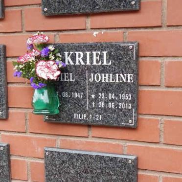 KRIEL Giel 1947- &amp; Johline 1953-2013