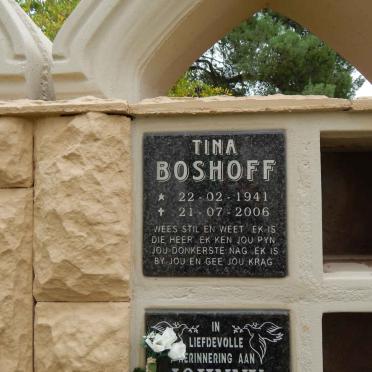 BOSHOFF Tina 1941-2006