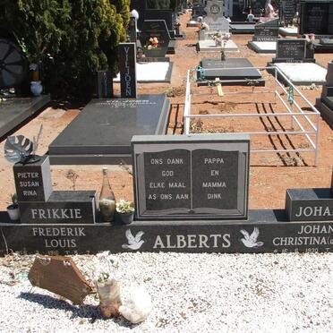 ALBERTS Frederik Louis 1916-1996 &amp; Johanna Christina JONES 1930-