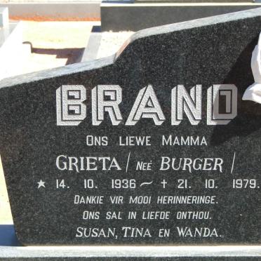BRAND Grieta nee BURGER 1936-1979