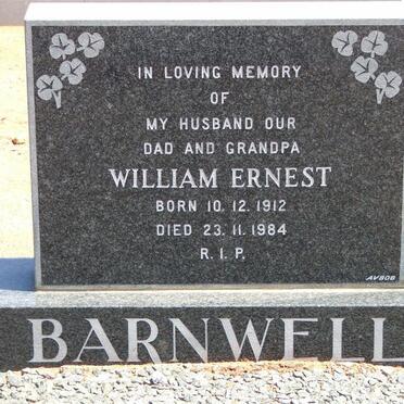 BARNWELL William Ernest 1912-1984