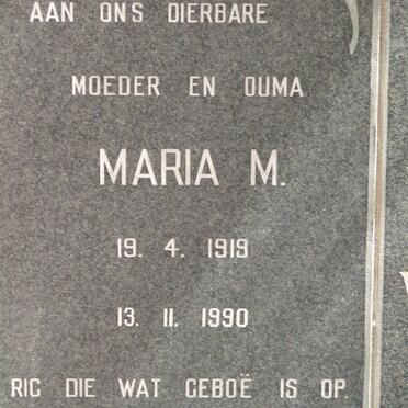 BLAAUW Maria M. 1919-1990