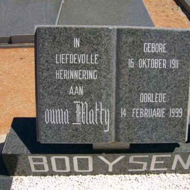 BOOYSEN Matty 1911-1999