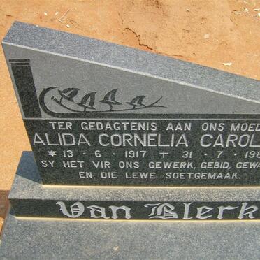 BLERK Alida Cornelia Carolina, van 1917-1986