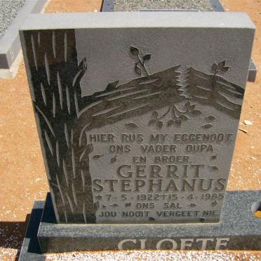 CLOETE Gerrit Stephanus 1922-1985