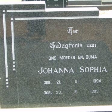 DERKS Johanna Sophia 1894-1989