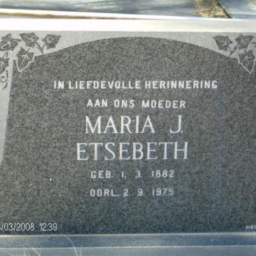 ETSEBETH Maria J. 1882-1975