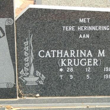 FITZGERALD Catharina M.S. nee KRUGER 1914-1981