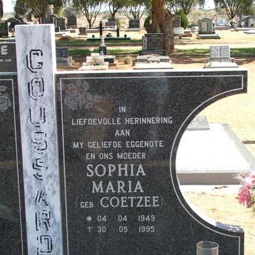 GOUSSARD Sophia Maria nee COETZEE 1949-1995