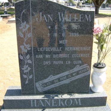 HANEKOM Jan Willem 1927-1995