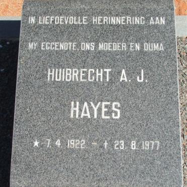 HAYES Huibrecht A.J. 1922-1977