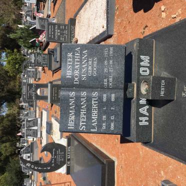 HANEKOM Hermanus Stephanus Lambertus 1908-1986 &amp; Hester Dorathea Susanna GOOSEN 1915-1998