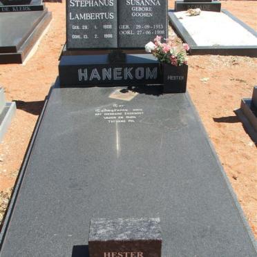 HANEKOM Hermanus Stephanus Lambertus 1908-1986 &amp; Hester Dorathea Susanna GOOSEN 1915-1998