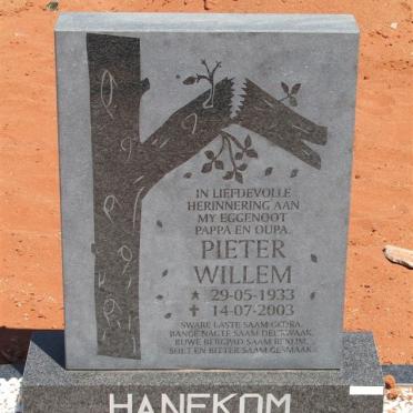 HANEKOM Pieter Willem 1933-2003 &amp; Joan 1941-2005