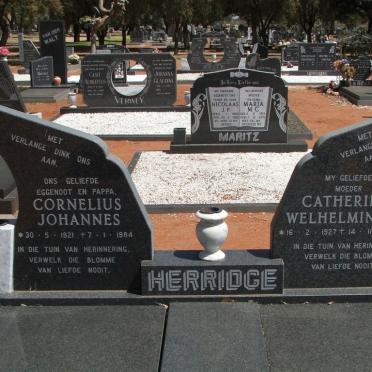 HERRIDGE Cornelius Johannes 1921-1984 &amp; Catherina Welhelmina J. 1927-1993