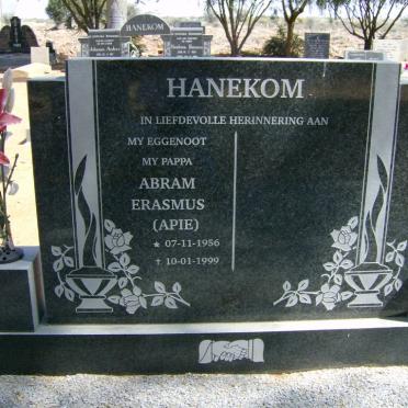 HANEKOM Abram Erasmus 1956-1999